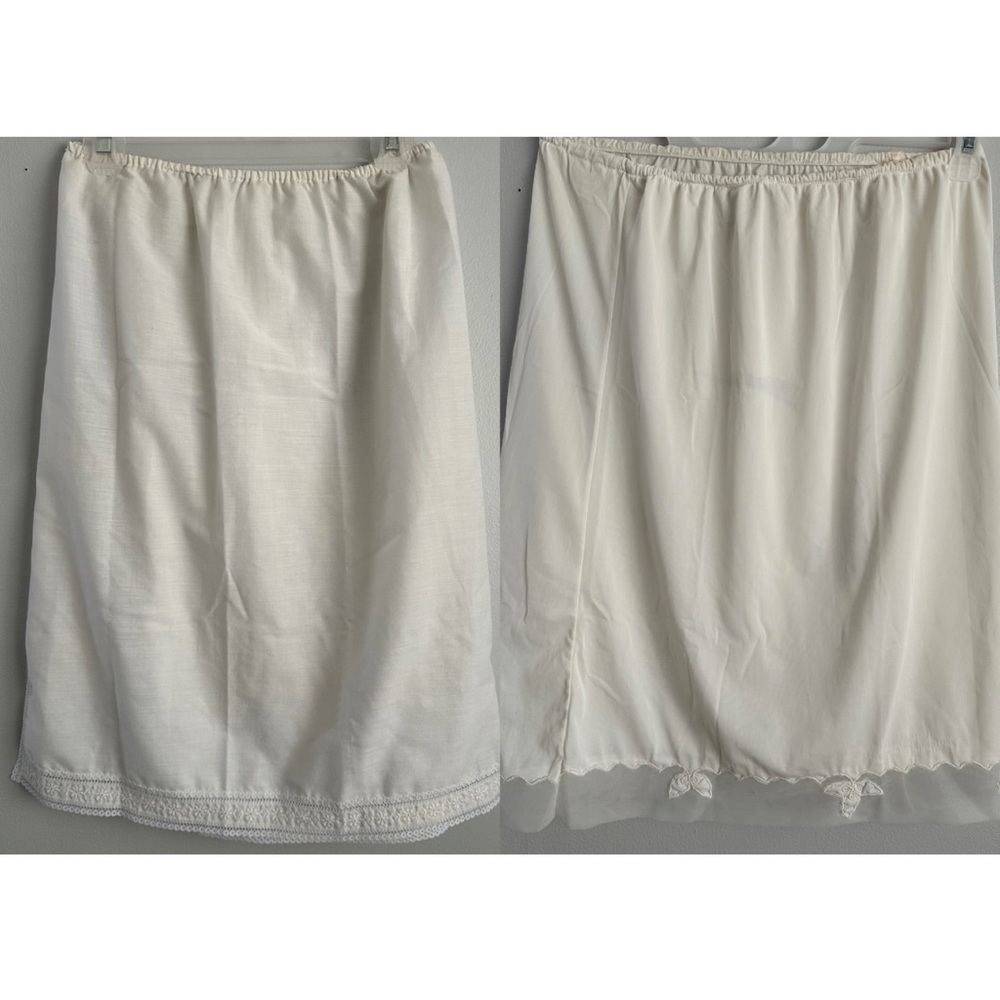 BUNDLE vintage skirt slips size medium 27/29 women’s half slip Lacy embroidered